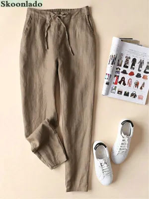 2021 New Women's Linen Pants Sizes S -5XL