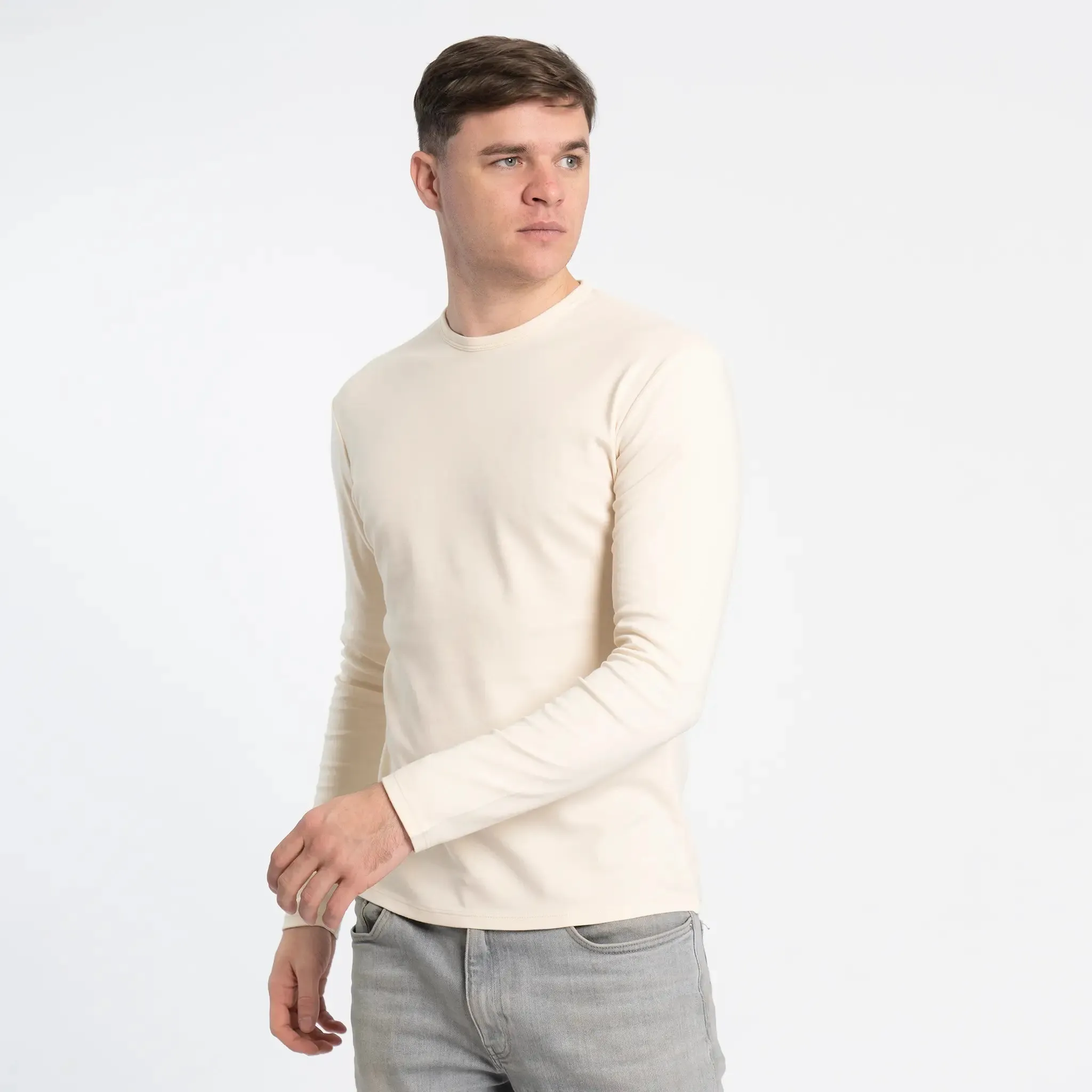 3 Pack - Men's Organic Pima Cotton Long Sleeve Shirts