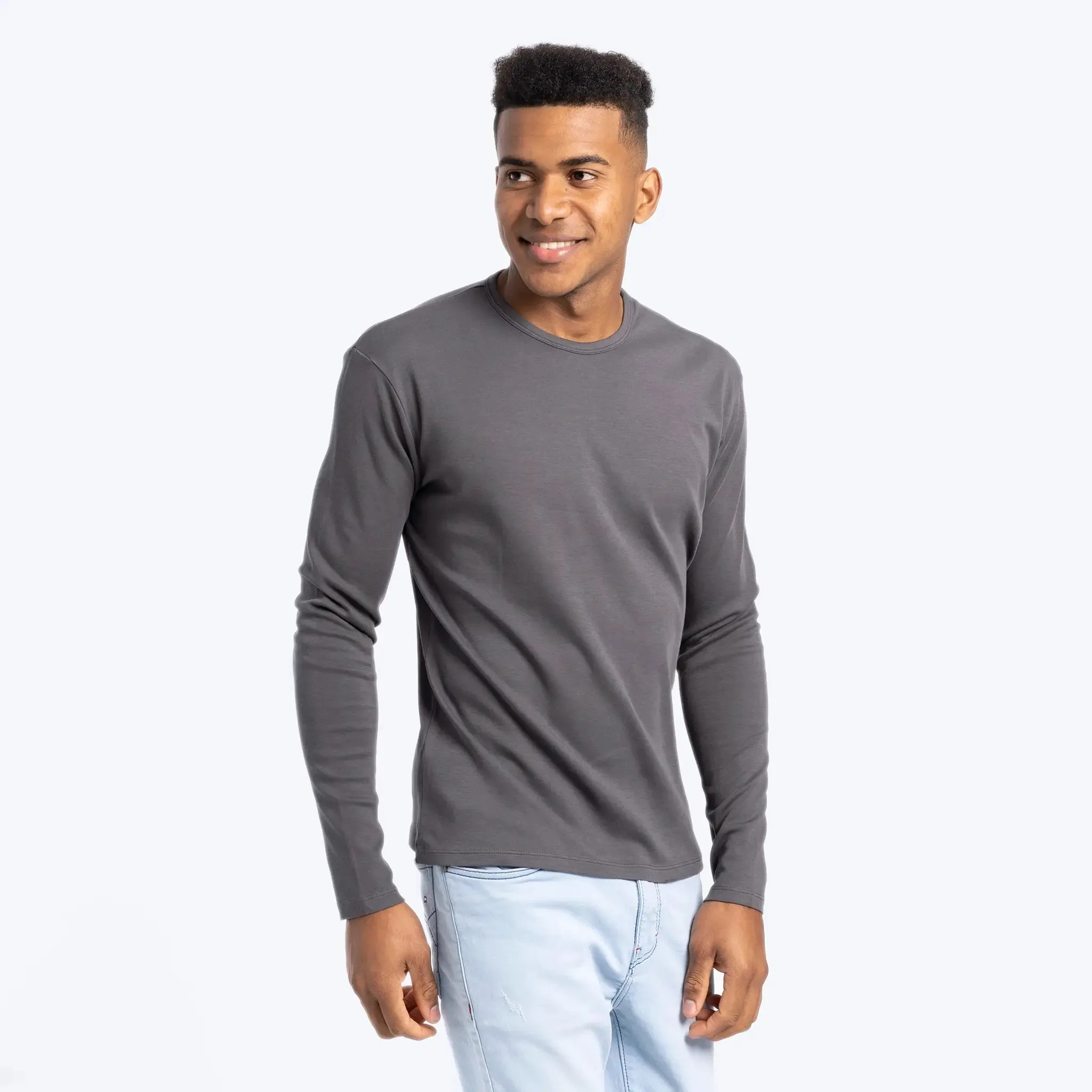 3 Pack - Men's Organic Pima Cotton Long Sleeve Shirts