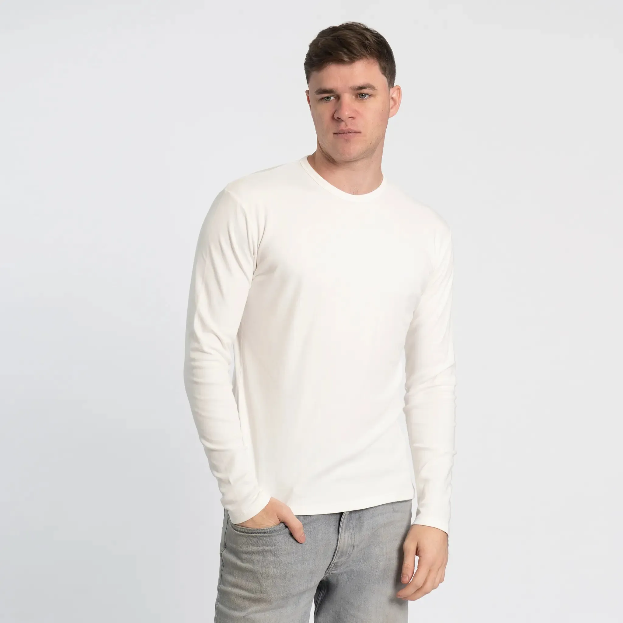 3 Pack - Men's Organic Pima Cotton Long Sleeve Shirts