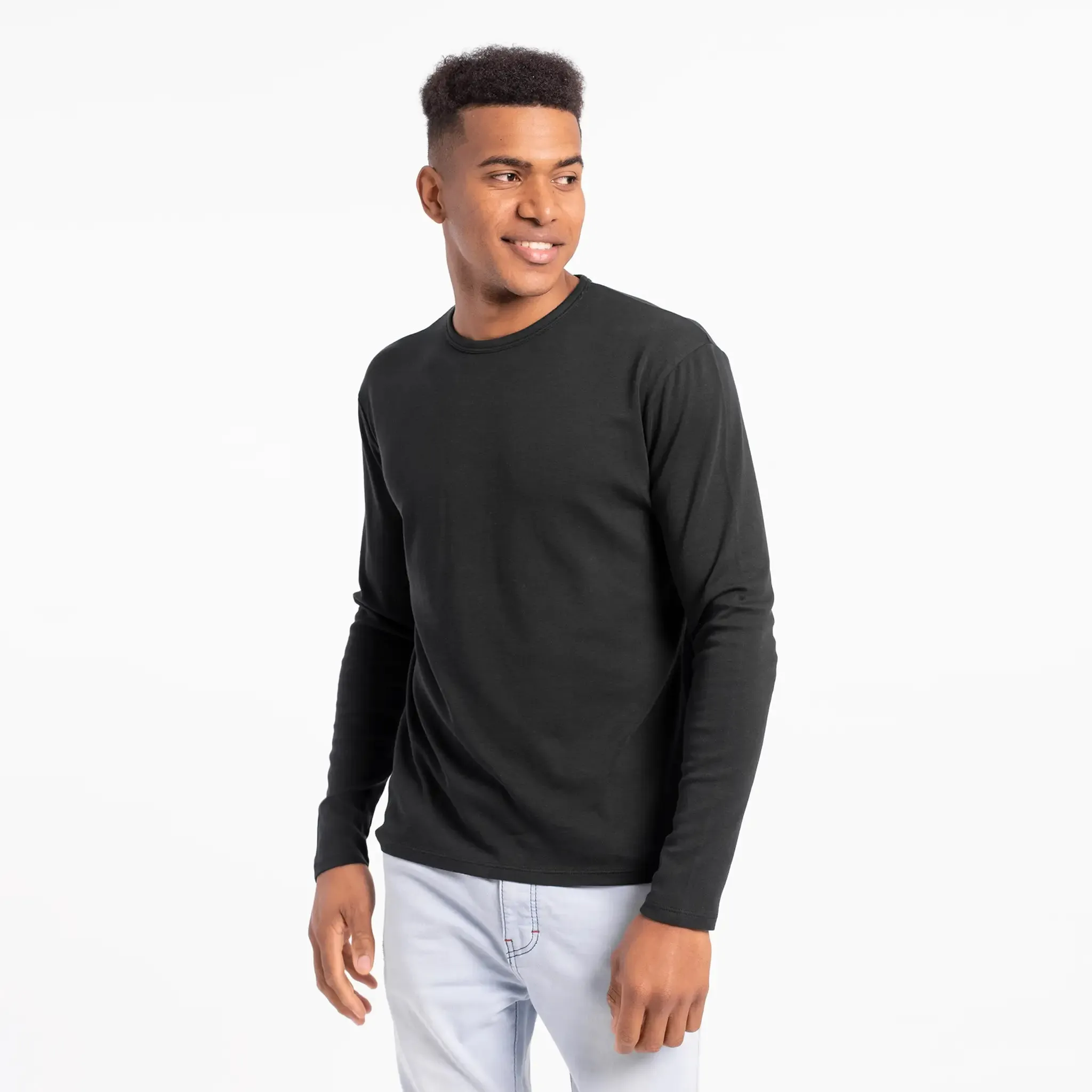 3 Pack - Men's Organic Pima Cotton Long Sleeve Shirts