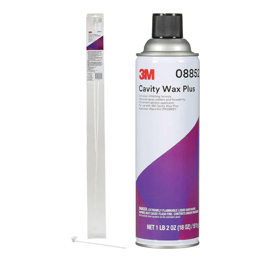 3M 08852 Cavity Wax Plus 511g Aerosol   08851 Applicator Wand Kit Auto Corrosion