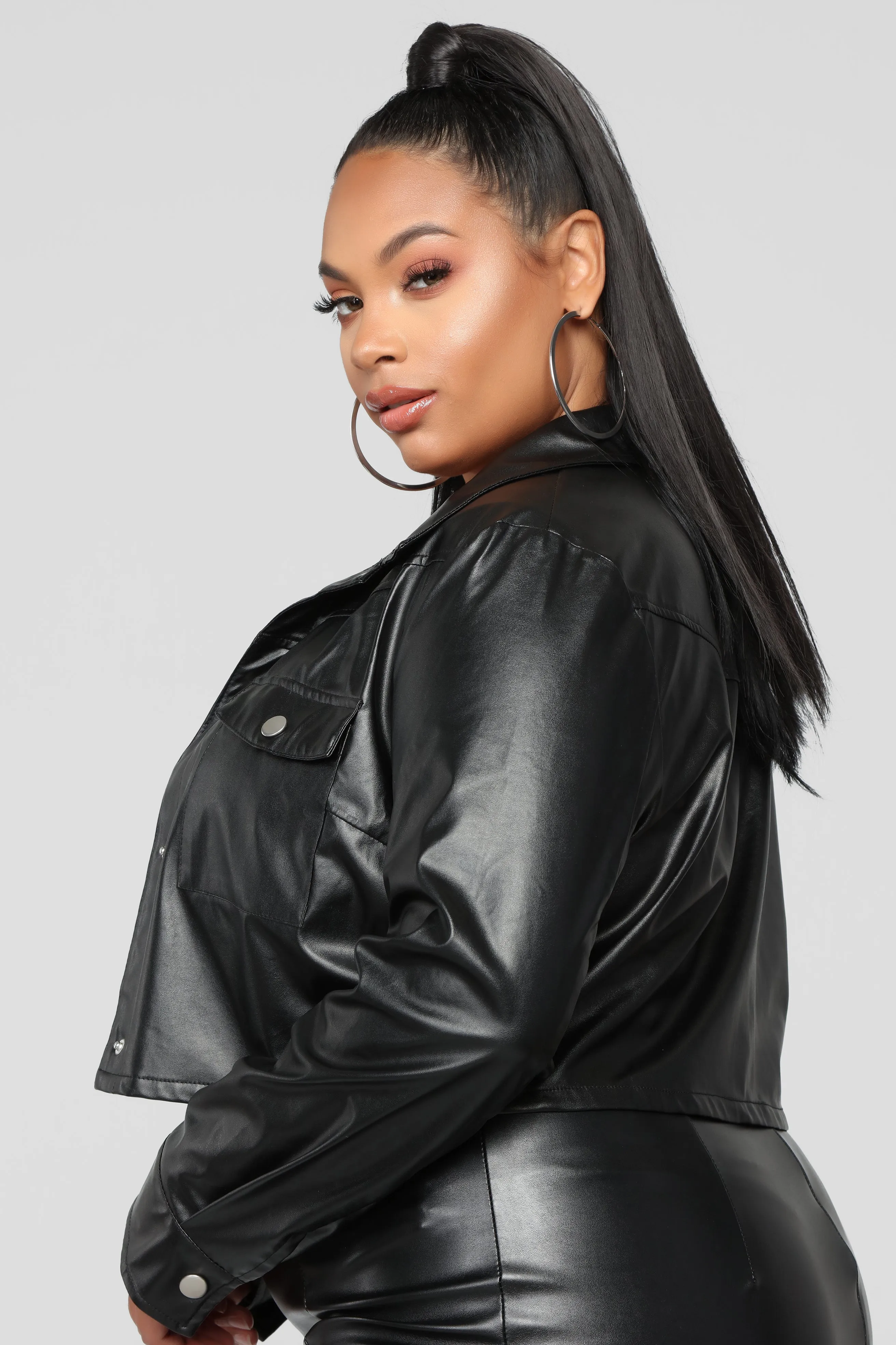 Activate Faux Leather Jacket - Black