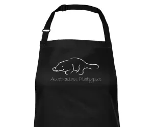 Australian Platypus Souvenir BBQ Apron (Black)