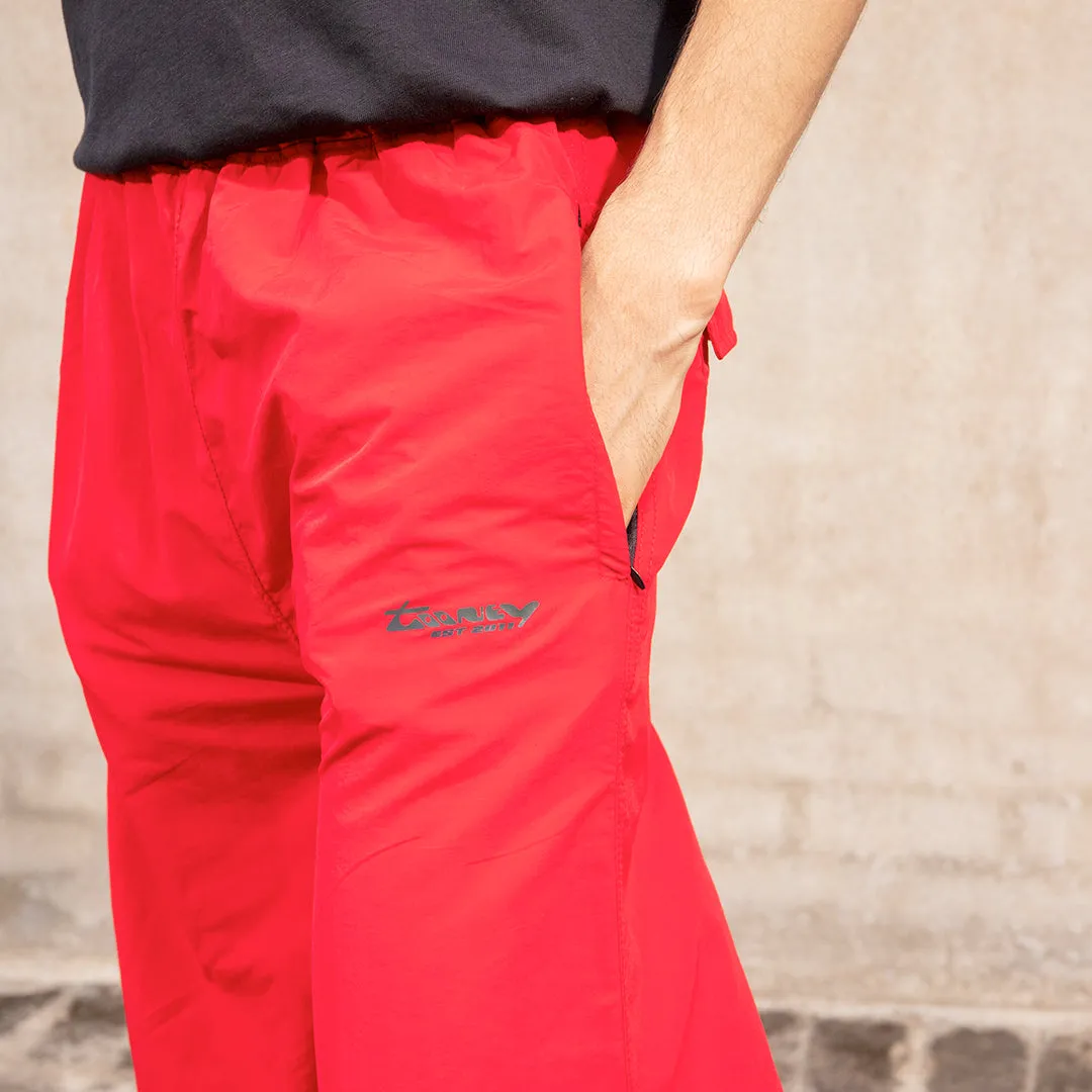 BAGGY A.F Crinkle Unisex Trouser- Red