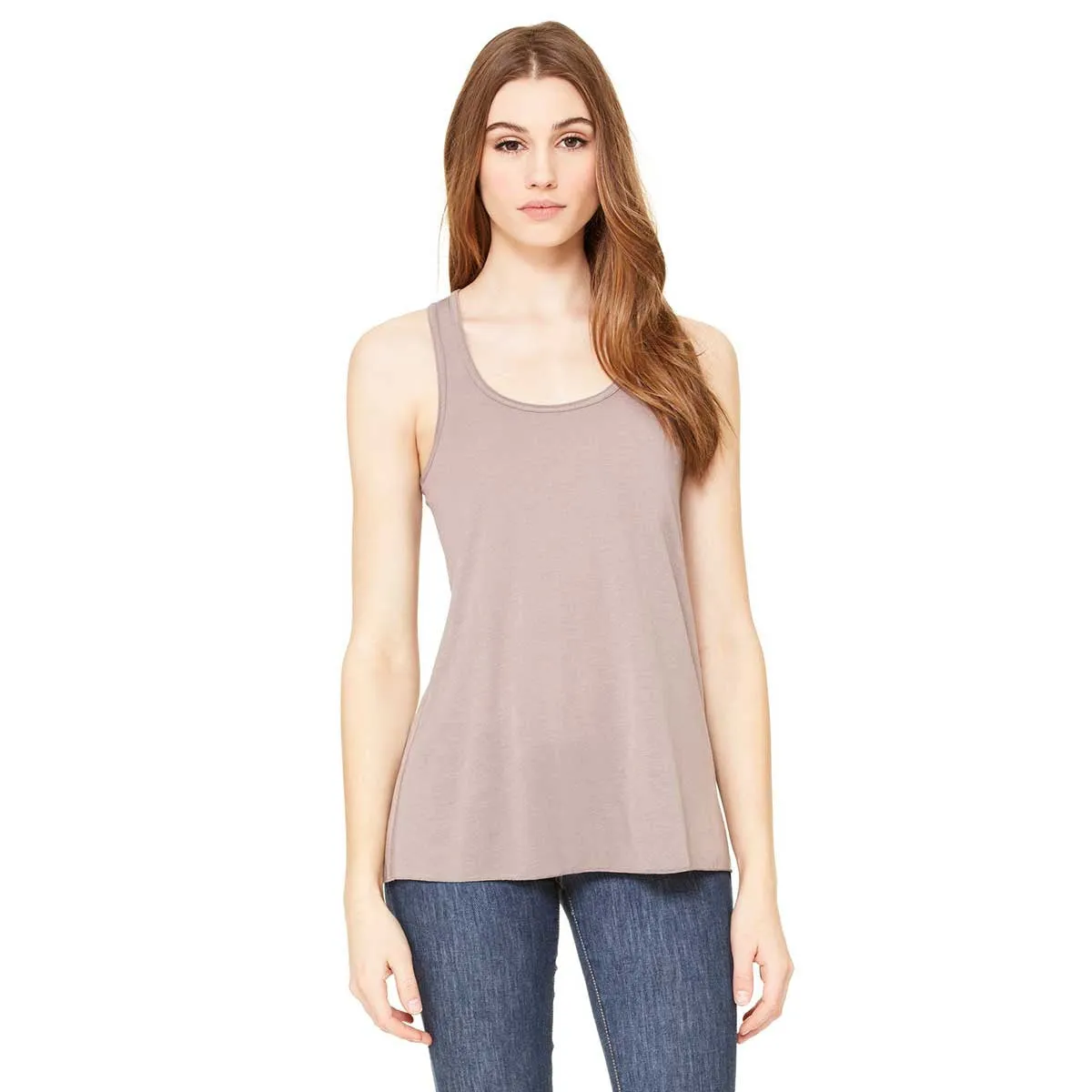 Bella   Canvas Women's Pebble Brown Flowy Racerback Tank