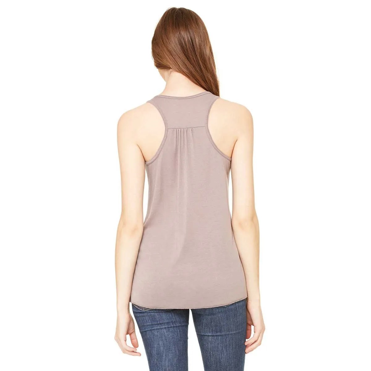 Bella   Canvas Women's Pebble Brown Flowy Racerback Tank