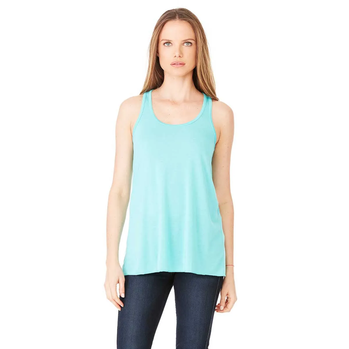 Bella   Canvas Women's Teal Flowy Racerback Tank