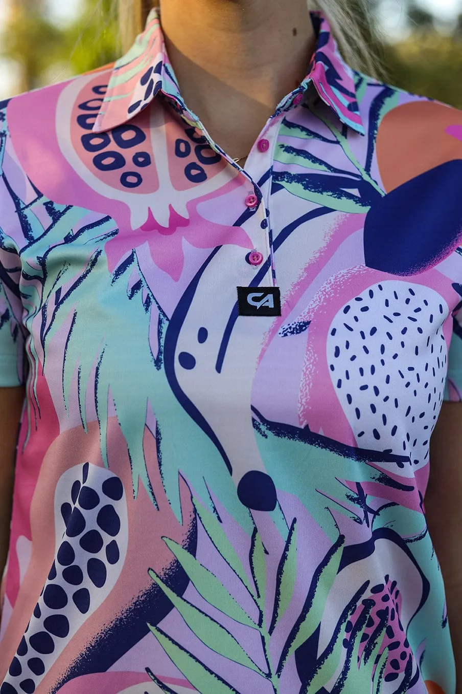 CA Ladies Funky Golf Shirt | Palm Fruits