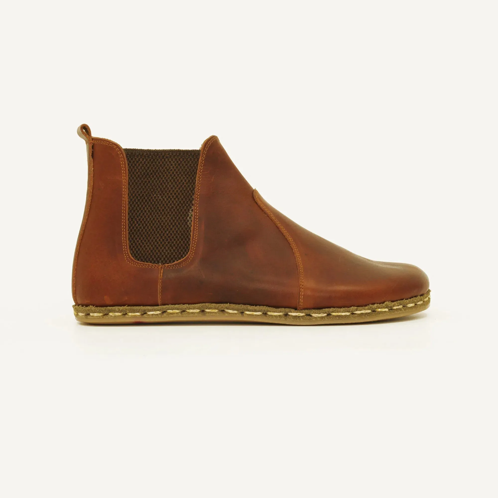 Chelsea Barefoot Boots Brown Handmade Women's