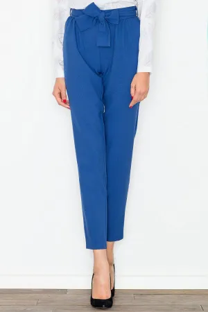 Chic High-Waisted Trousers with Adjustable Belt for Effortless Elegance