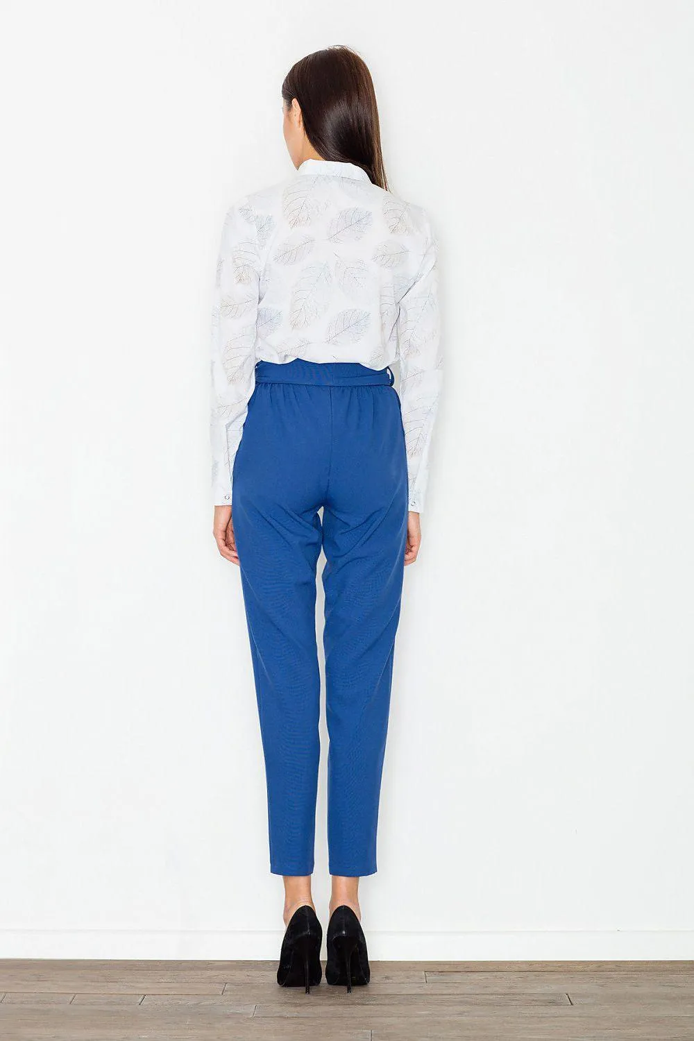 Chic High-Waisted Trousers with Adjustable Belt for Effortless Elegance