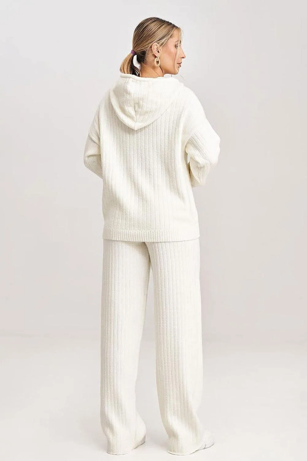 Chic Hoodie Knit Lounge Ensemble