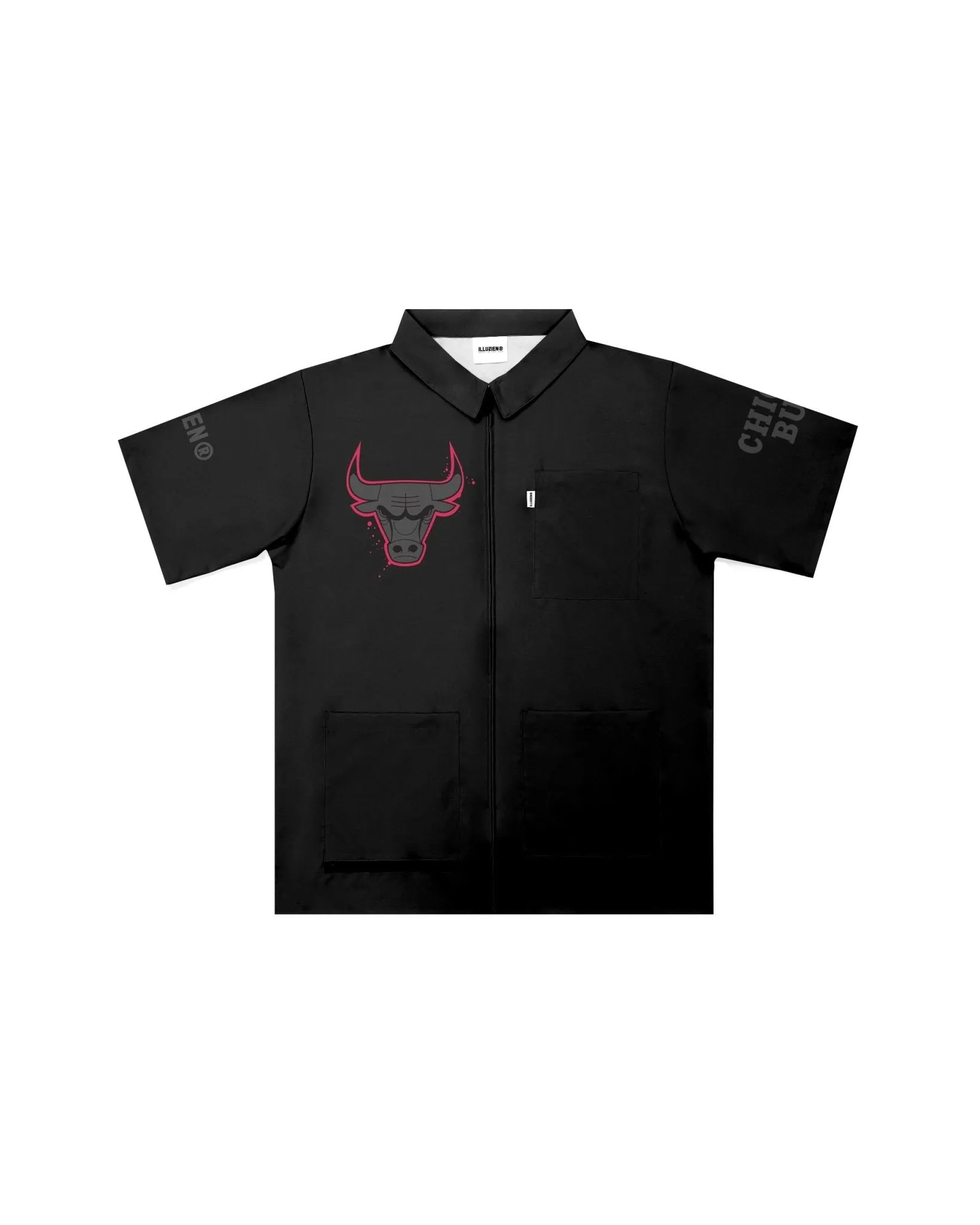 Chicago Bulls Night Vision Traditional Barber Jacket