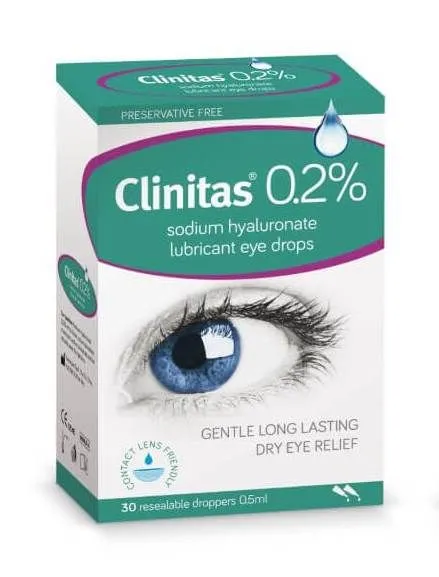 Clinitas 0.2% Perservative Free Eye Drops 30x0.5ml Sodium Hyaluronate