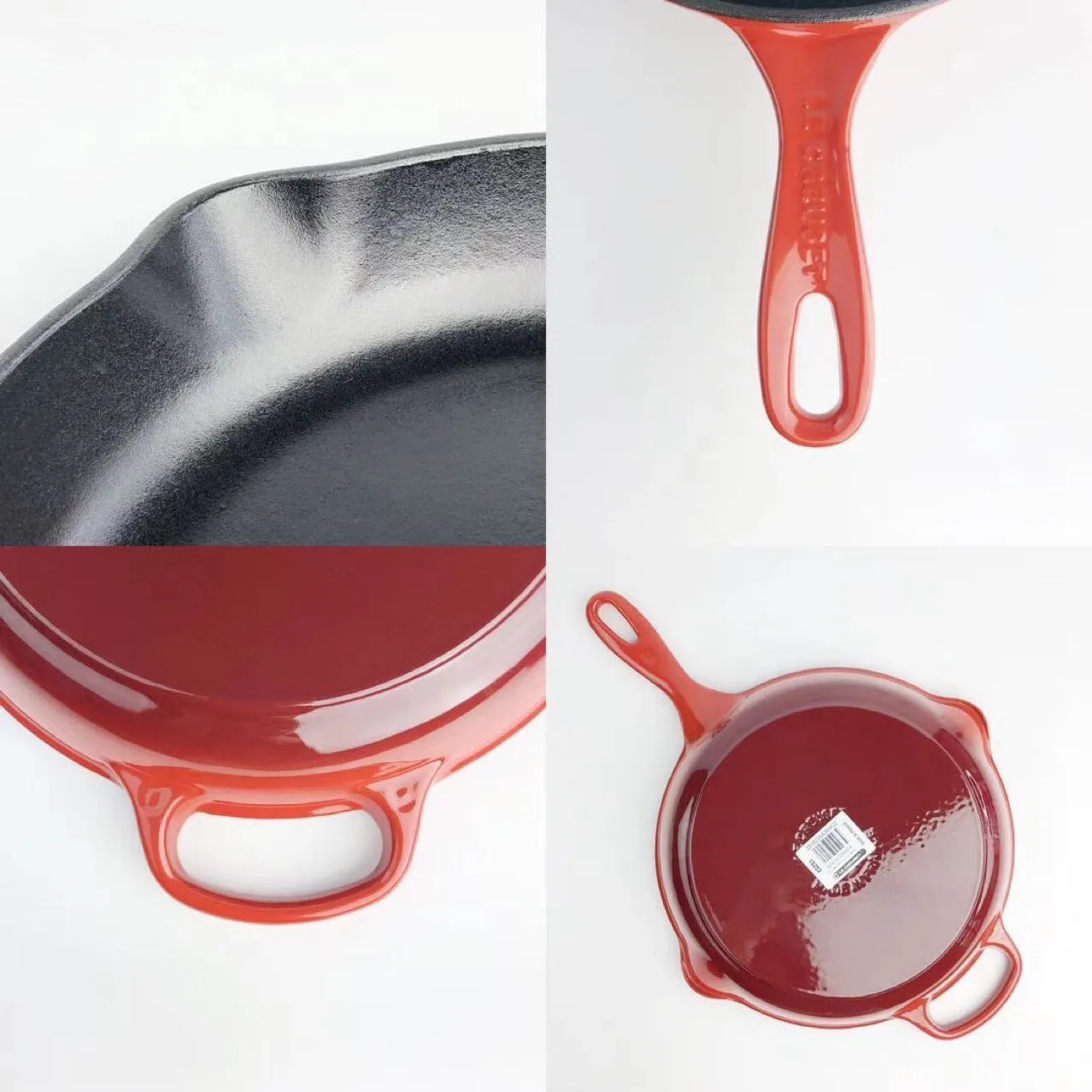 Color Cast Iron Enamel Frying Pan