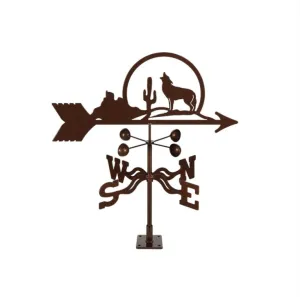 Coyote with Cactus Weathervane