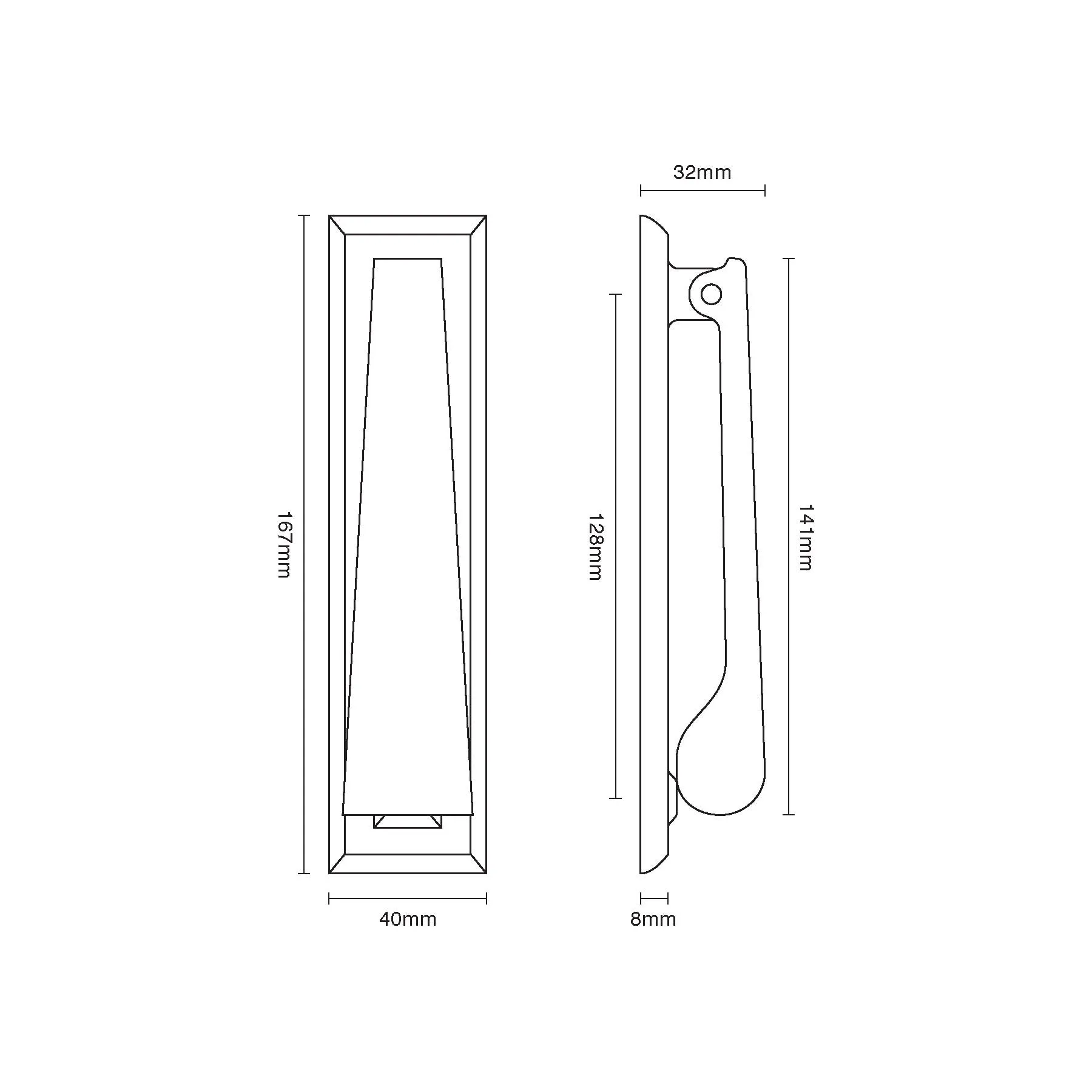 Croft Plain Drop Knocker