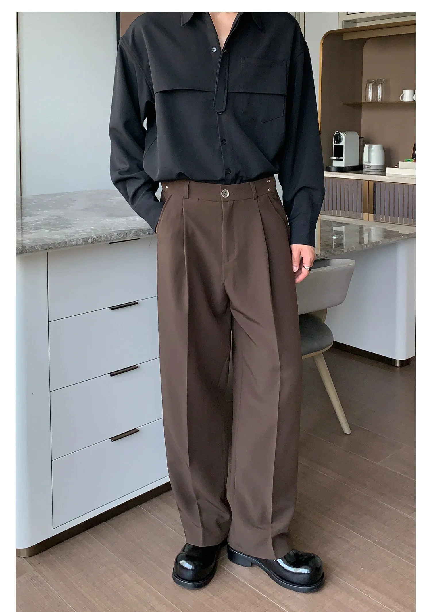 Cui Metallic Adjustable Waist Trousers