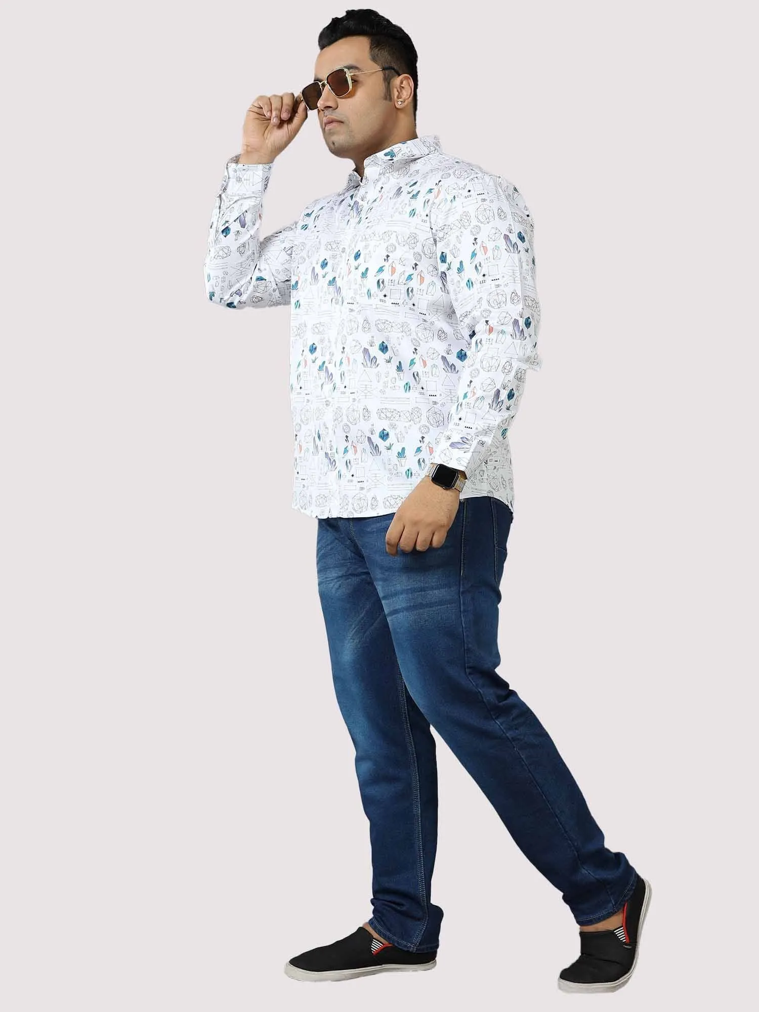 Doodle Men's Printed Casual Shirt Men's Plus Size