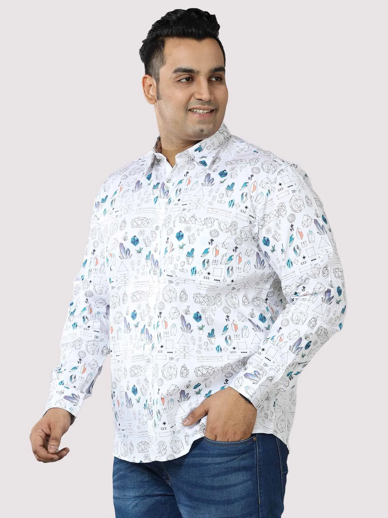 Doodle Men's Printed Casual Shirt Men's Plus Size