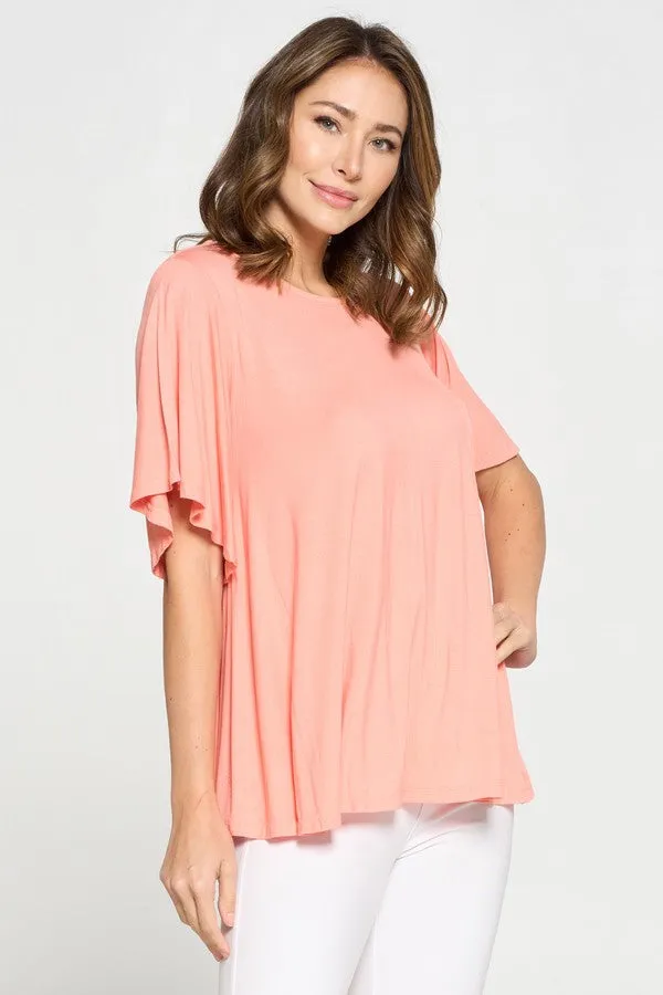 Draped & Flowy Short Sleeve Top