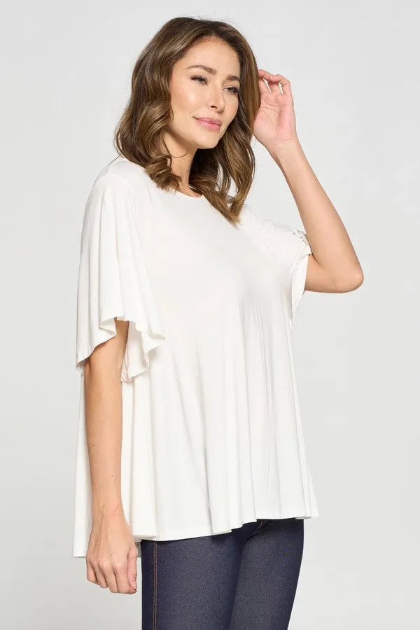 Draped & Flowy Short Sleeve Top