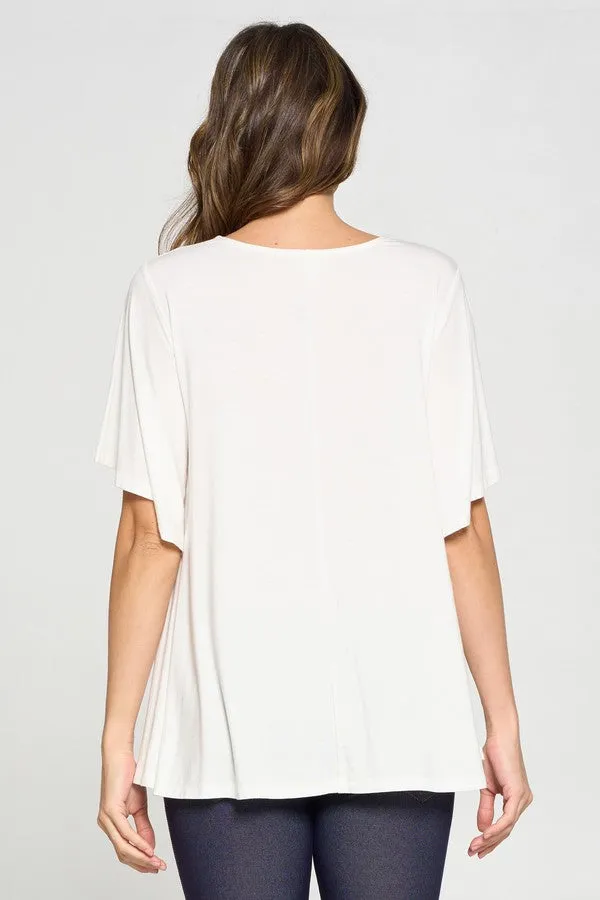 Draped & Flowy Short Sleeve Top