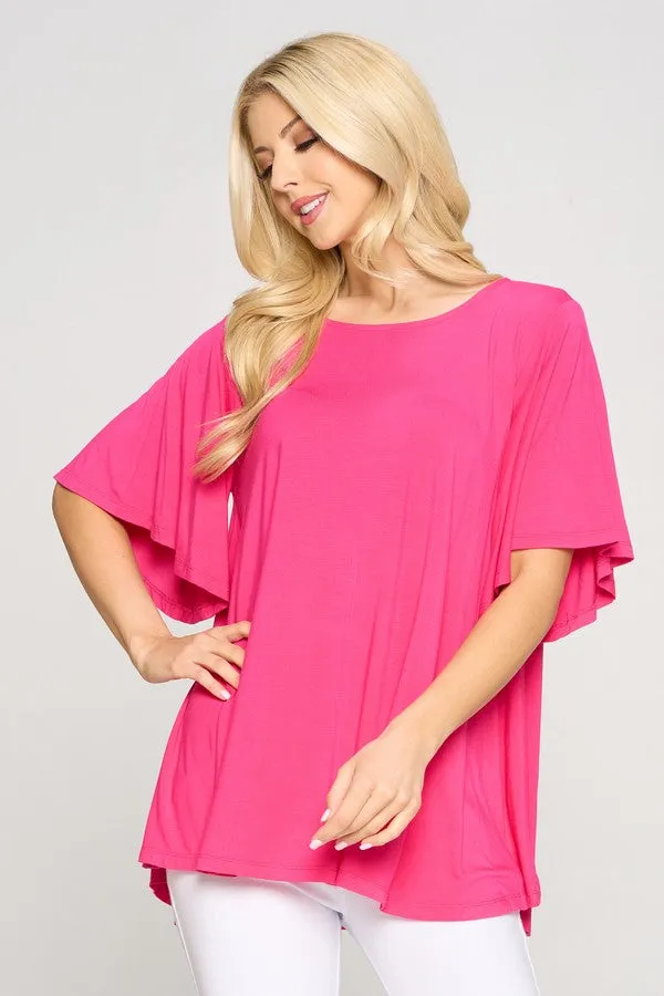 Draped & Flowy Short Sleeve Top