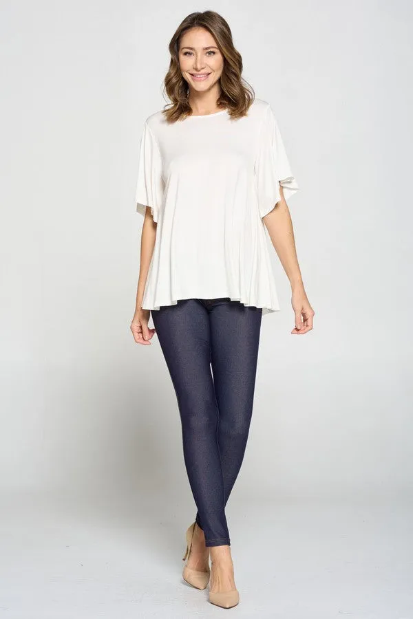 Draped & Flowy Short Sleeve Top