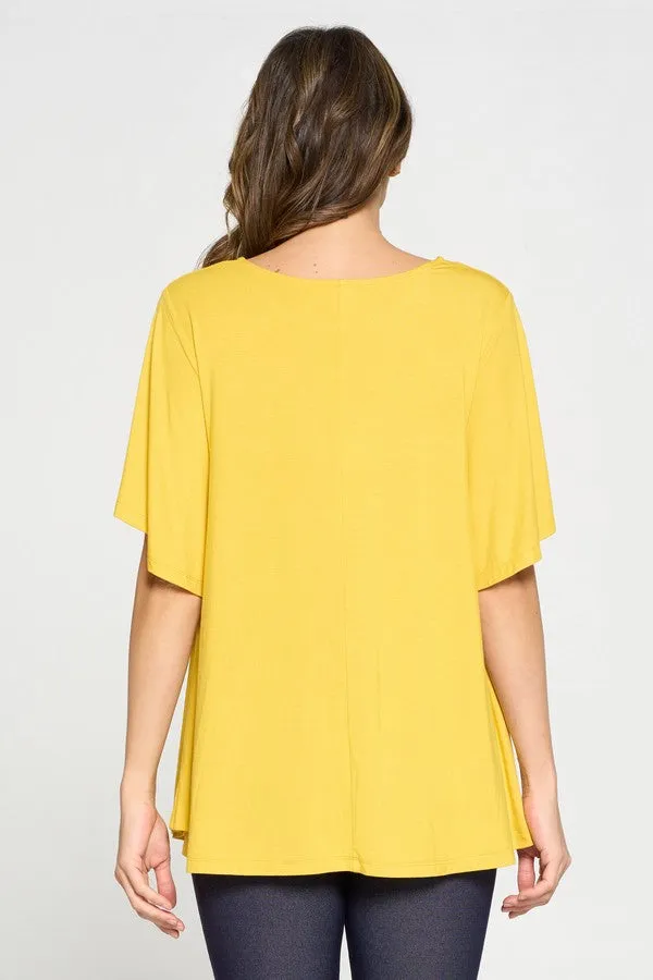 Draped & Flowy Short Sleeve Top