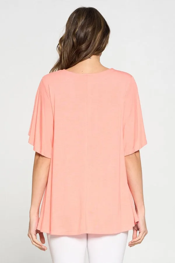 Draped & Flowy Short Sleeve Top