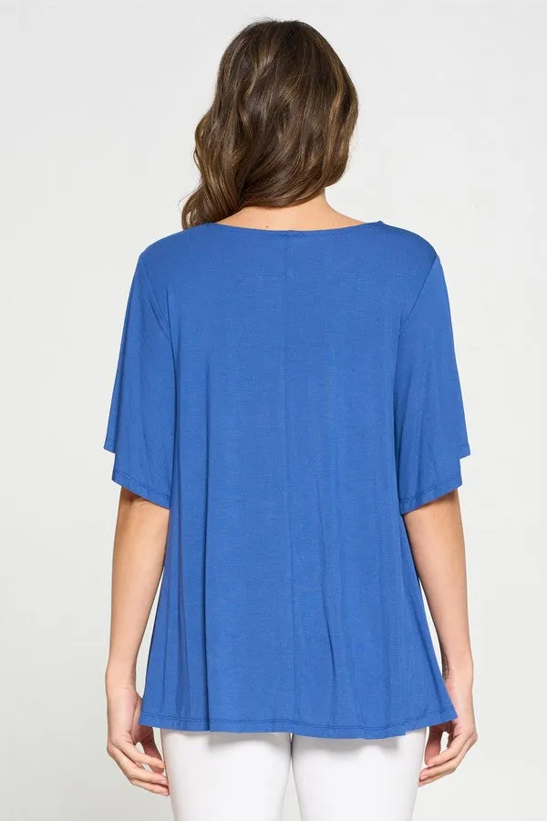 Draped & Flowy Short Sleeve Top