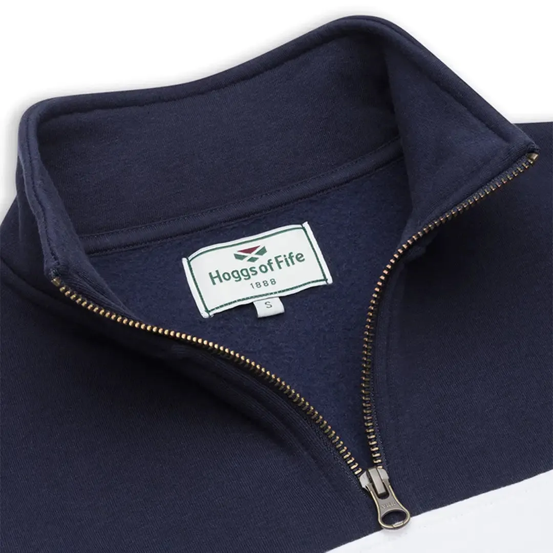 Dumfries 1888 Ladies 1/4 Zip Sweatshirt - Navy/White by Hoggs of Fife