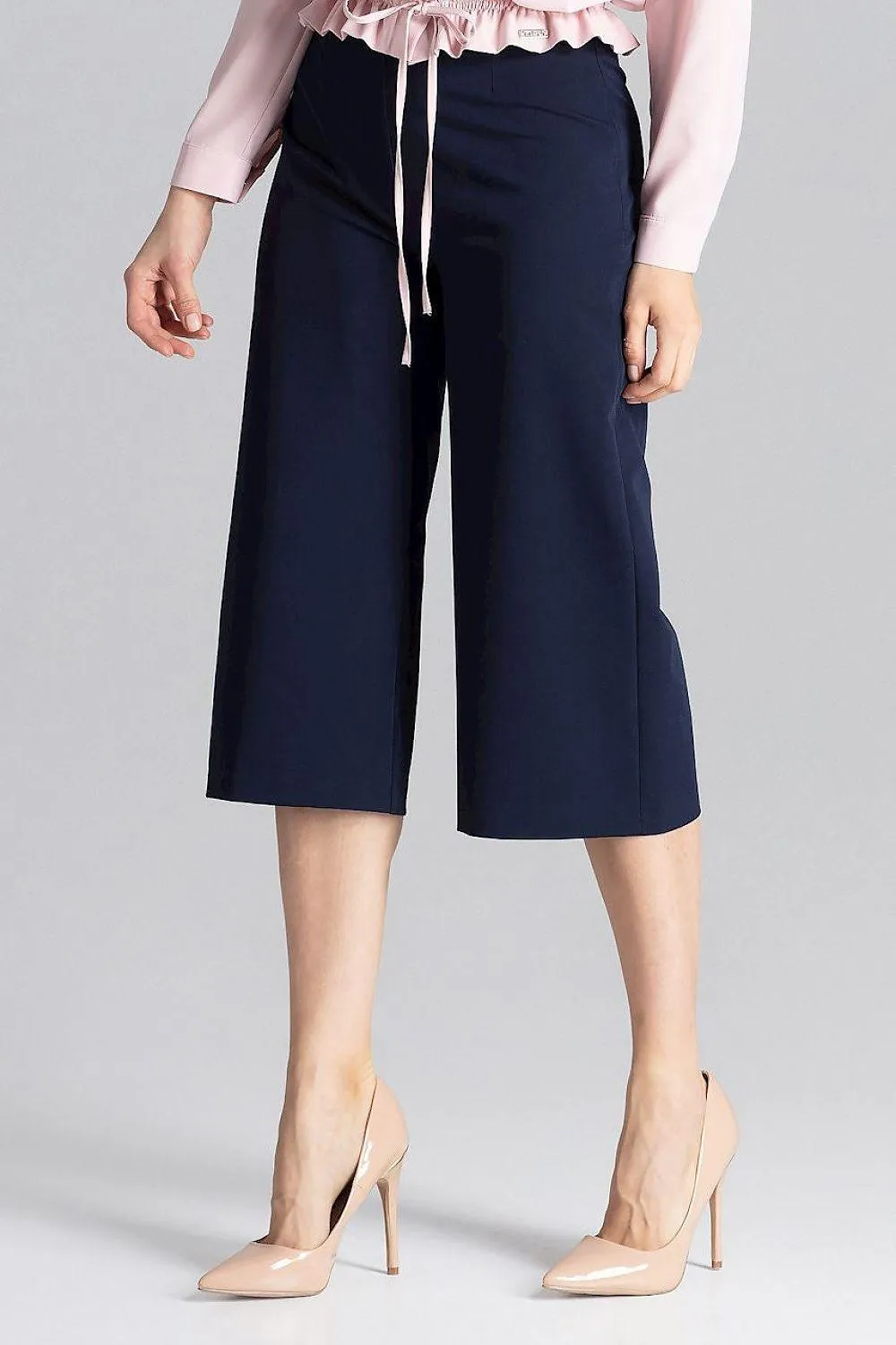 Elegant 7/8 Wide-Leg Trousers for Women with Chic Design