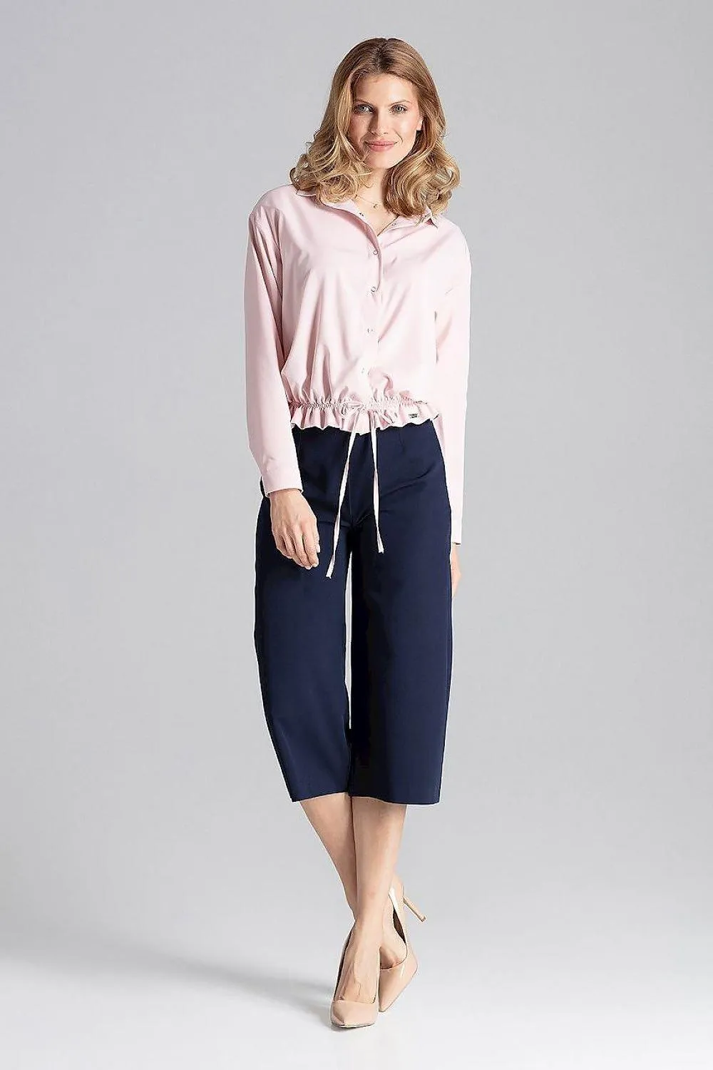 Elegant 7/8 Wide-Leg Trousers for Women with Chic Design