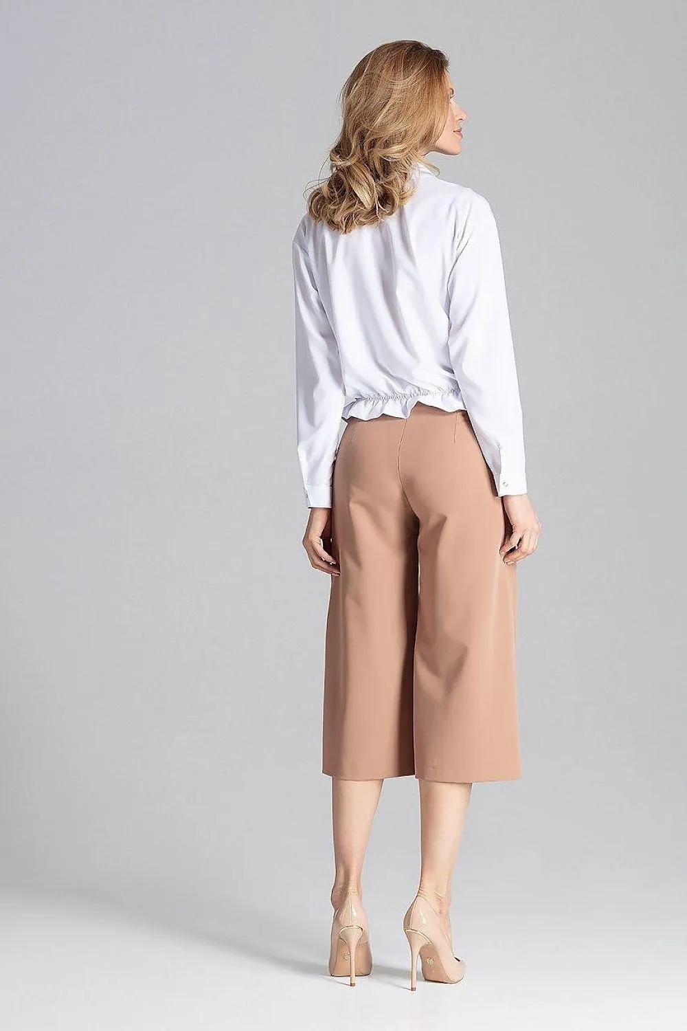 Elegant 7/8 Wide-Leg Trousers for Women with Chic Design