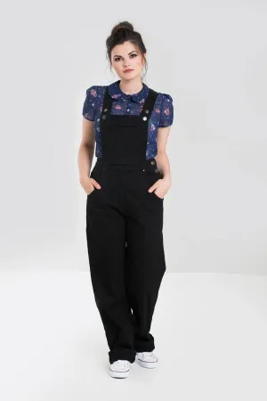 Elly May Denim Dungaree Black