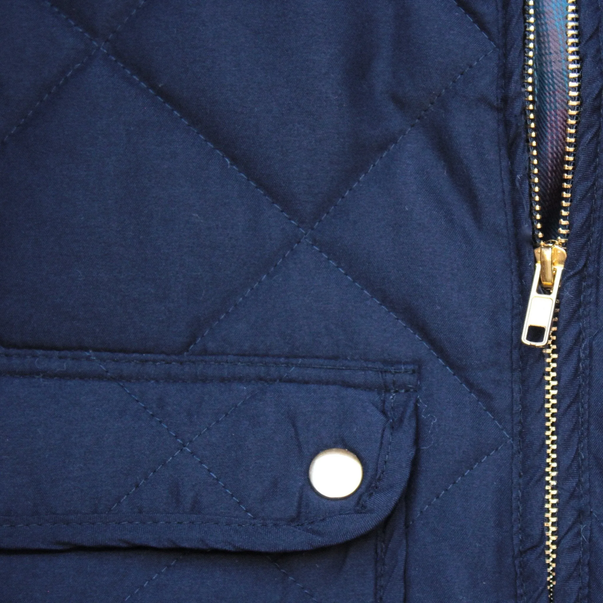 Final Sale - City Strut Quilted Puffer Vest - Navy