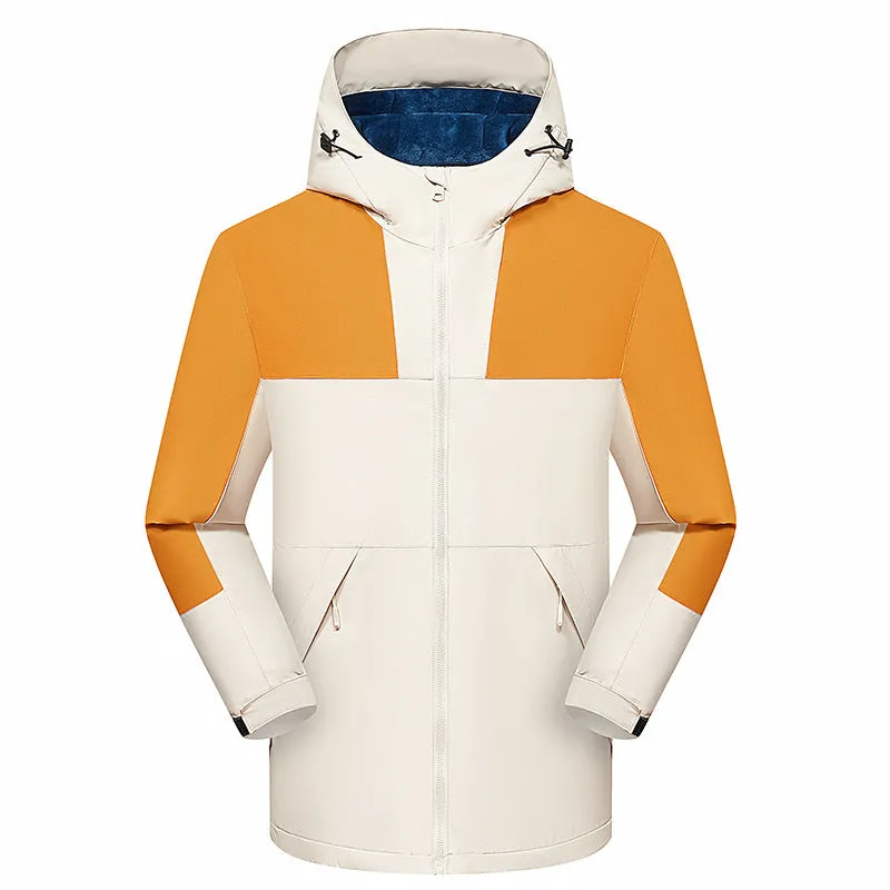 Fleece Thickened One-piece Windproof Waterproof Jacket