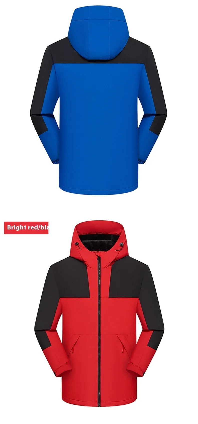 Fleece Thickened One-piece Windproof Waterproof Jacket