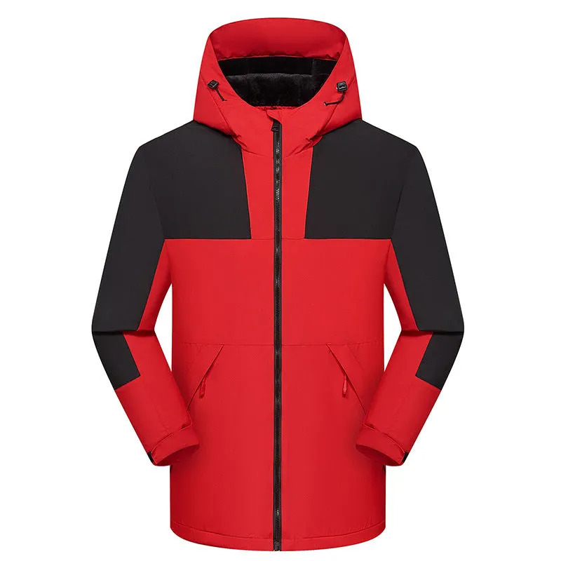 Fleece Thickened One-piece Windproof Waterproof Jacket