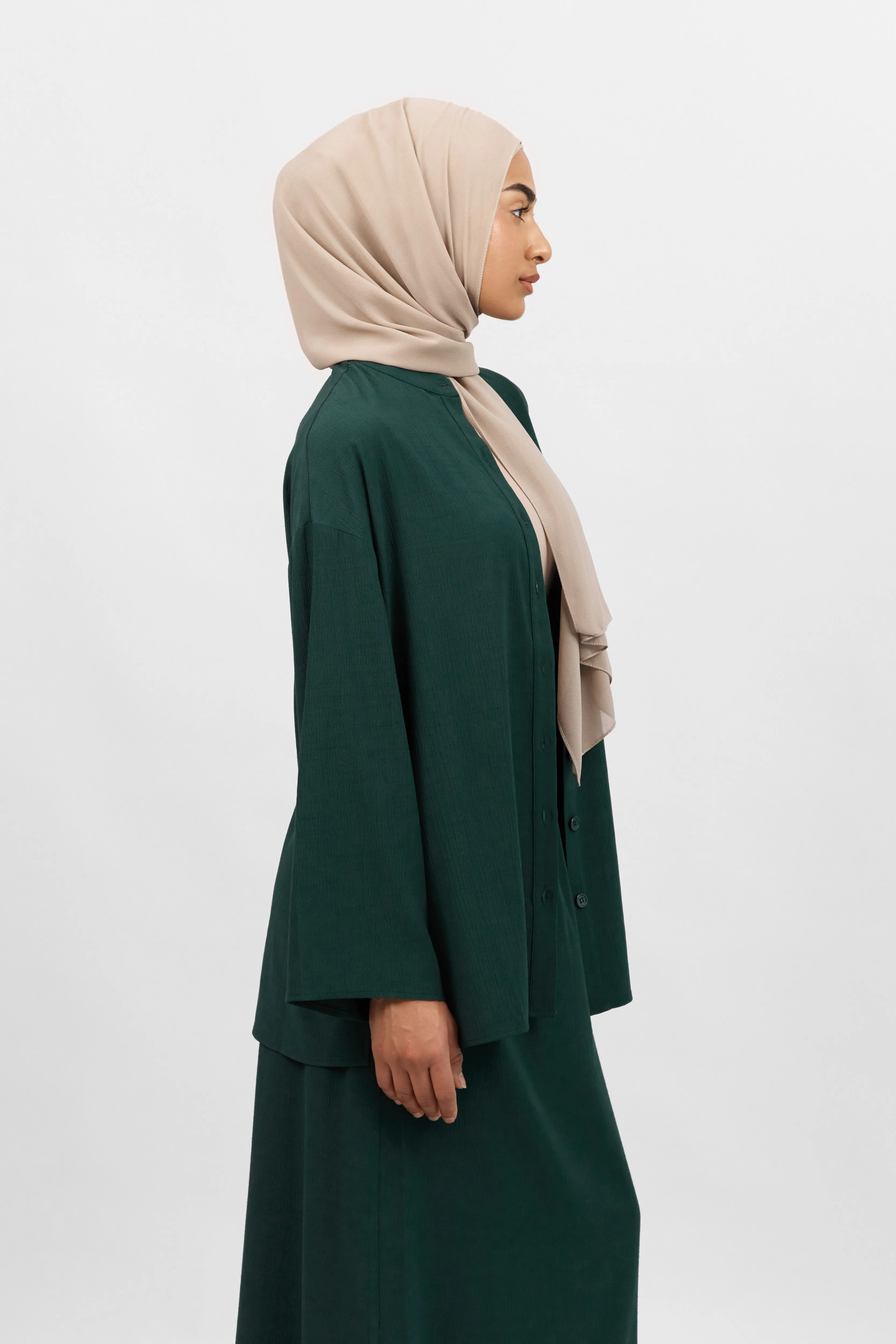 Flowy Button Up - Emerald