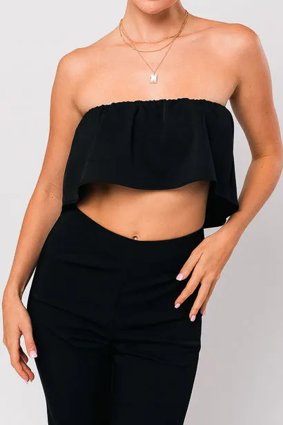 Flowy Cropped Tube Top