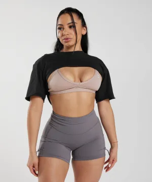 Gymshark Legacy Shrug Top - Black