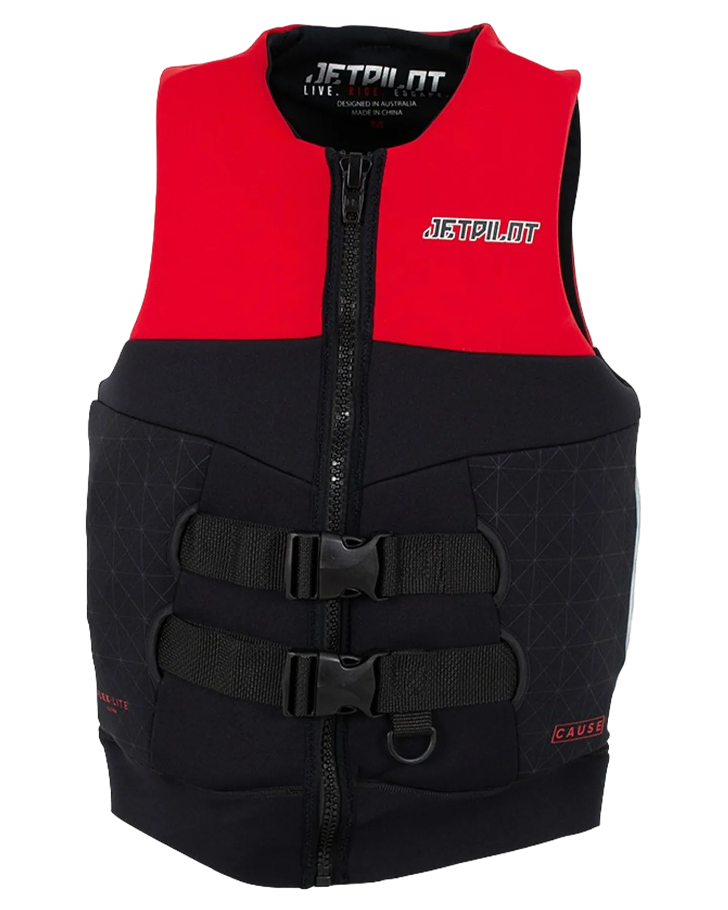 Jetpilot Cause Mens S-Grip Neo Vest - Red Level 50 - 2022