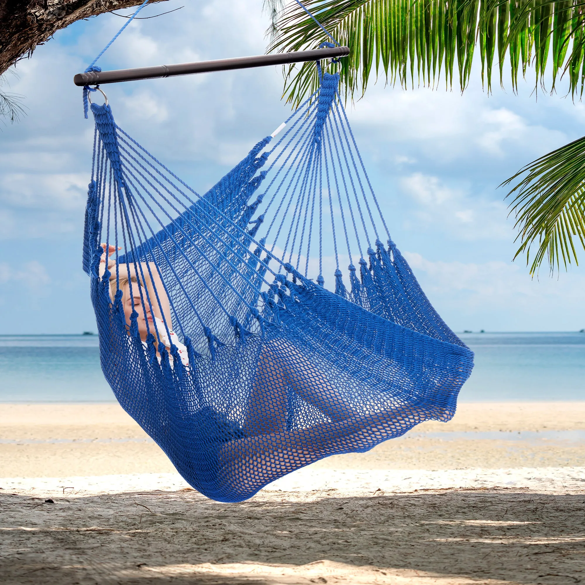 Jumbo Caribbean Hammock Chair - Dark Blue