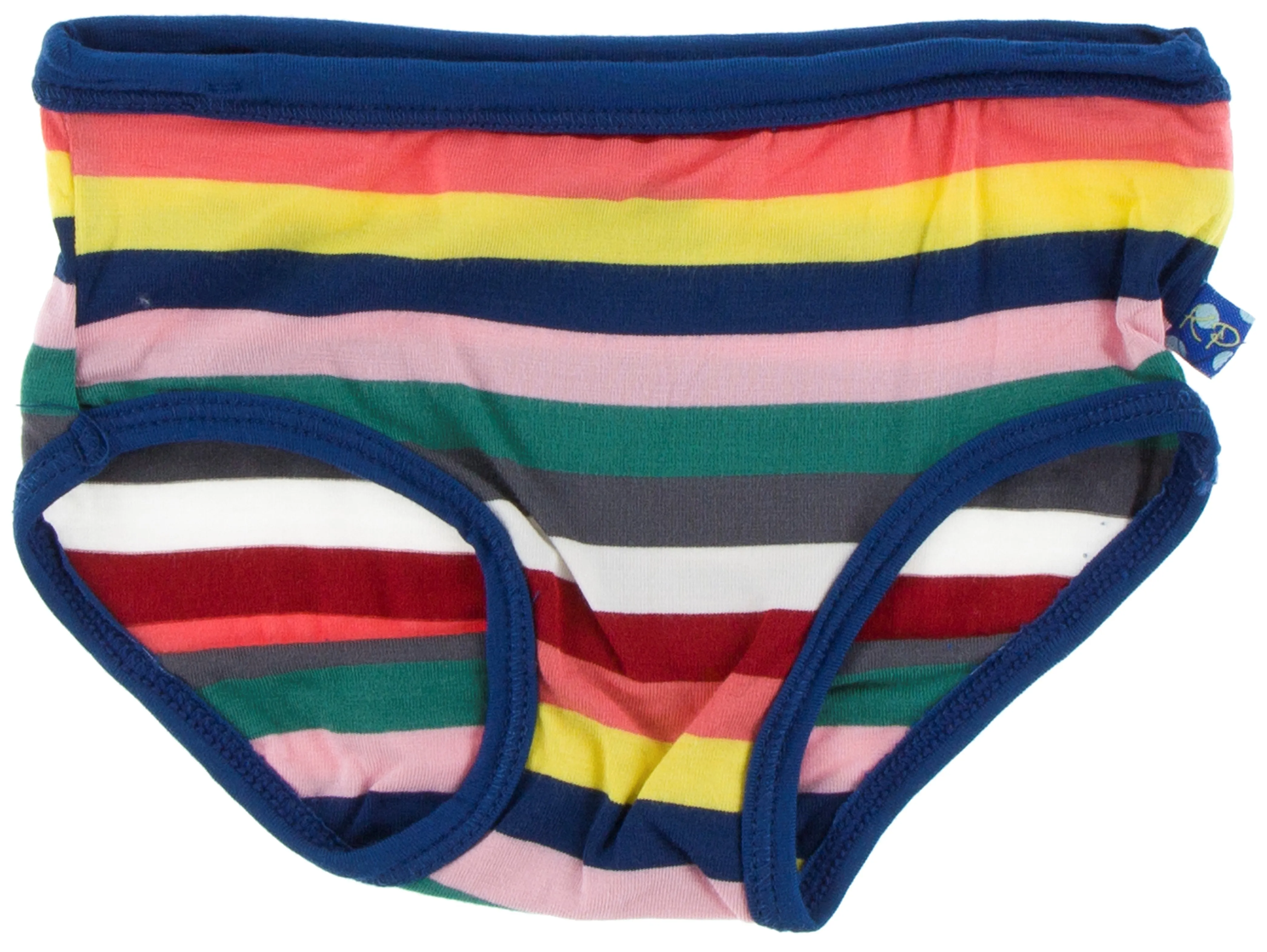 KicKee Pants Bright London Stripe & Navy Mod Dot Girl's Underwear Set