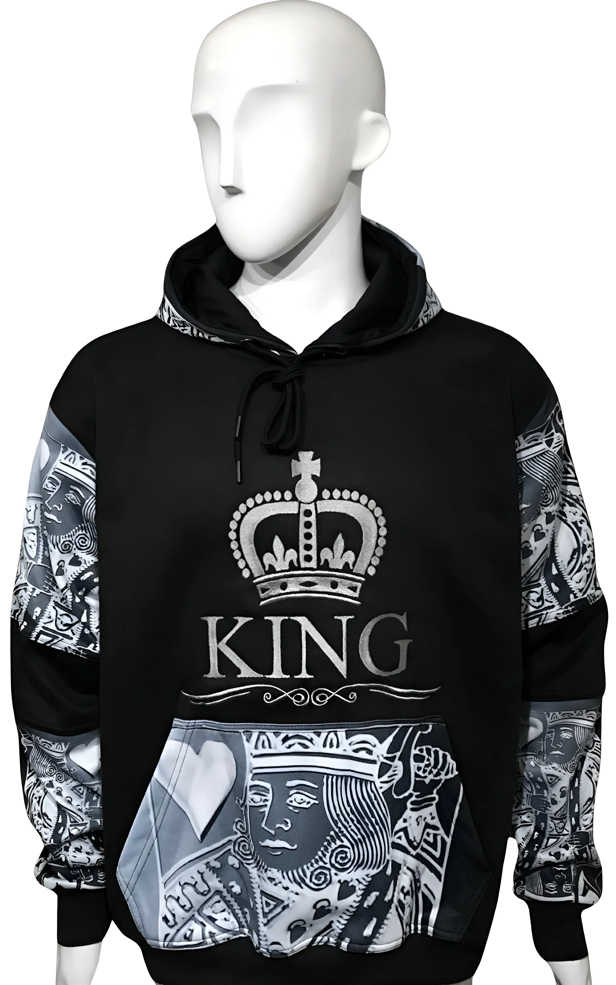 ^KING OF HEARTS^ LUXURY PULLOVER HOODIES (CUT & SEW) (EMBROIDERED LOGO)