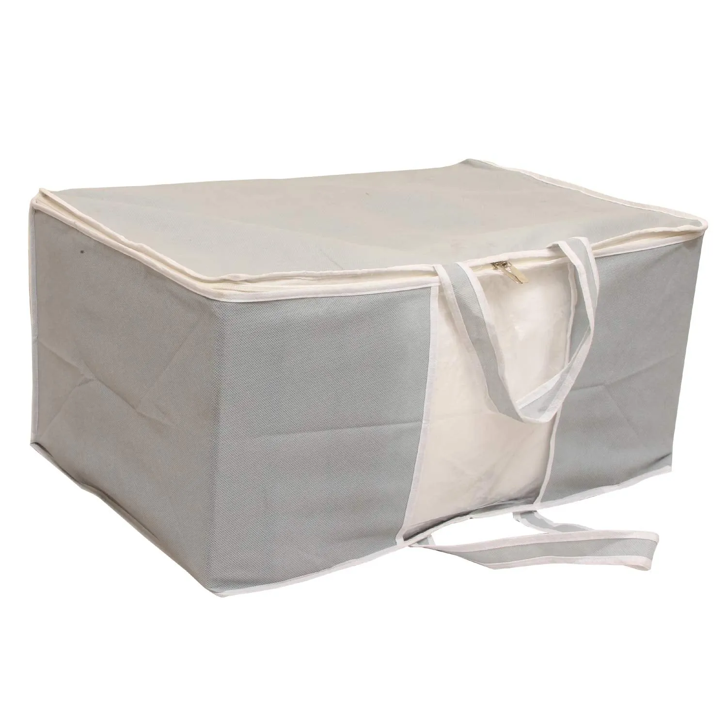 Kuber Industries 9 Piece Non Woven Front Handle Underbed Storage Bag, X-Large, Grey (CTSN009463)